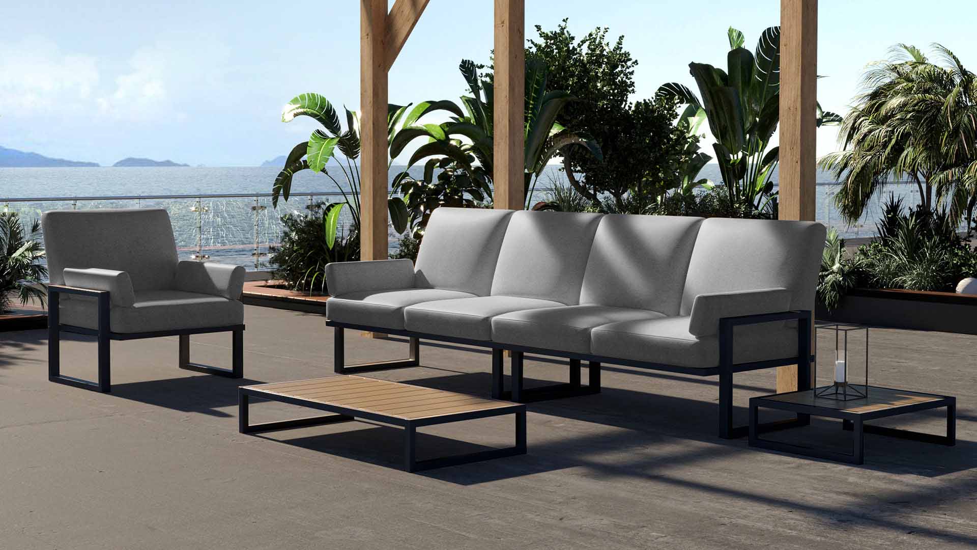 SOLEDO 4-seater garden sofa – Mesonica